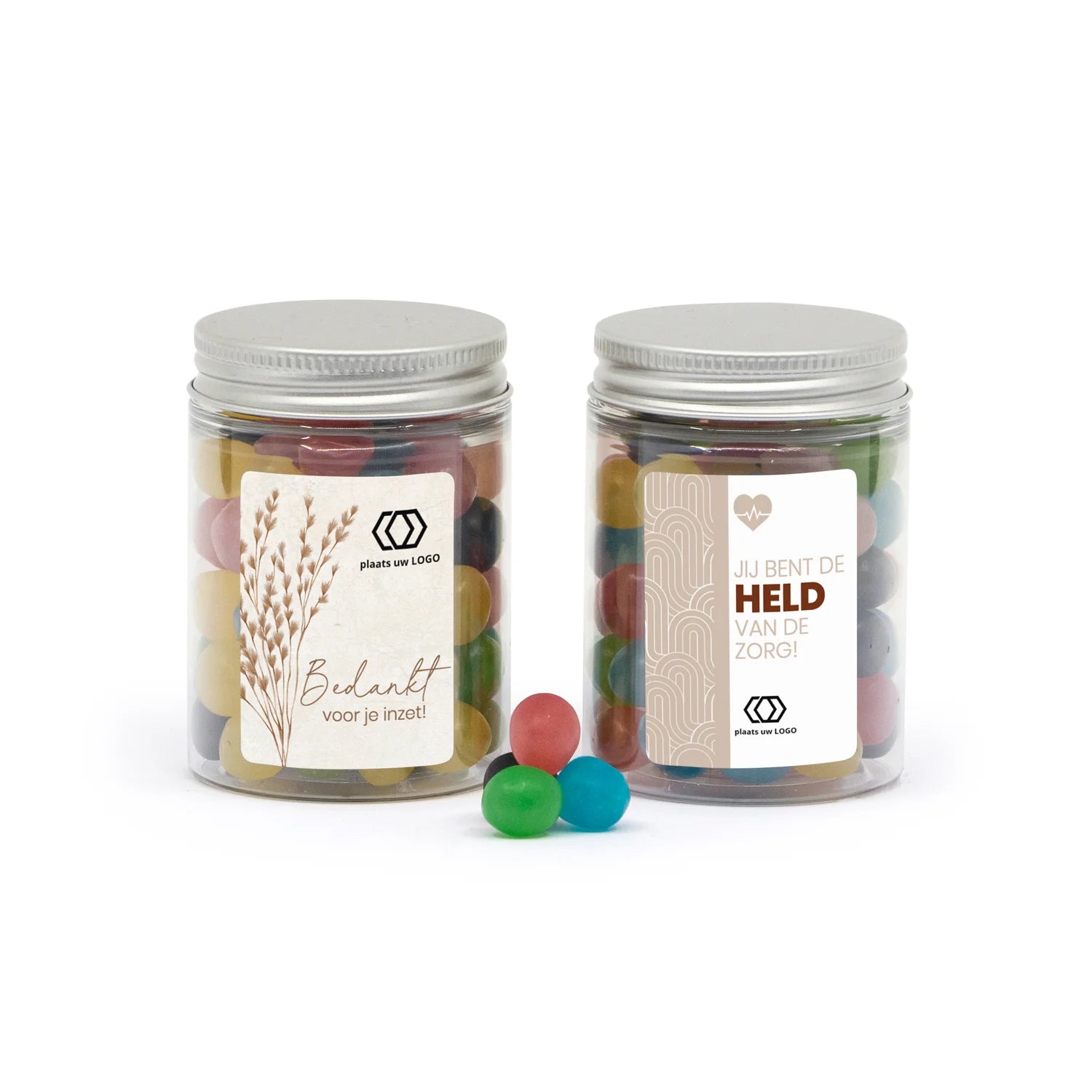 Potje happy pills met eigen etiket - Verpleging - Bedankjes.nl