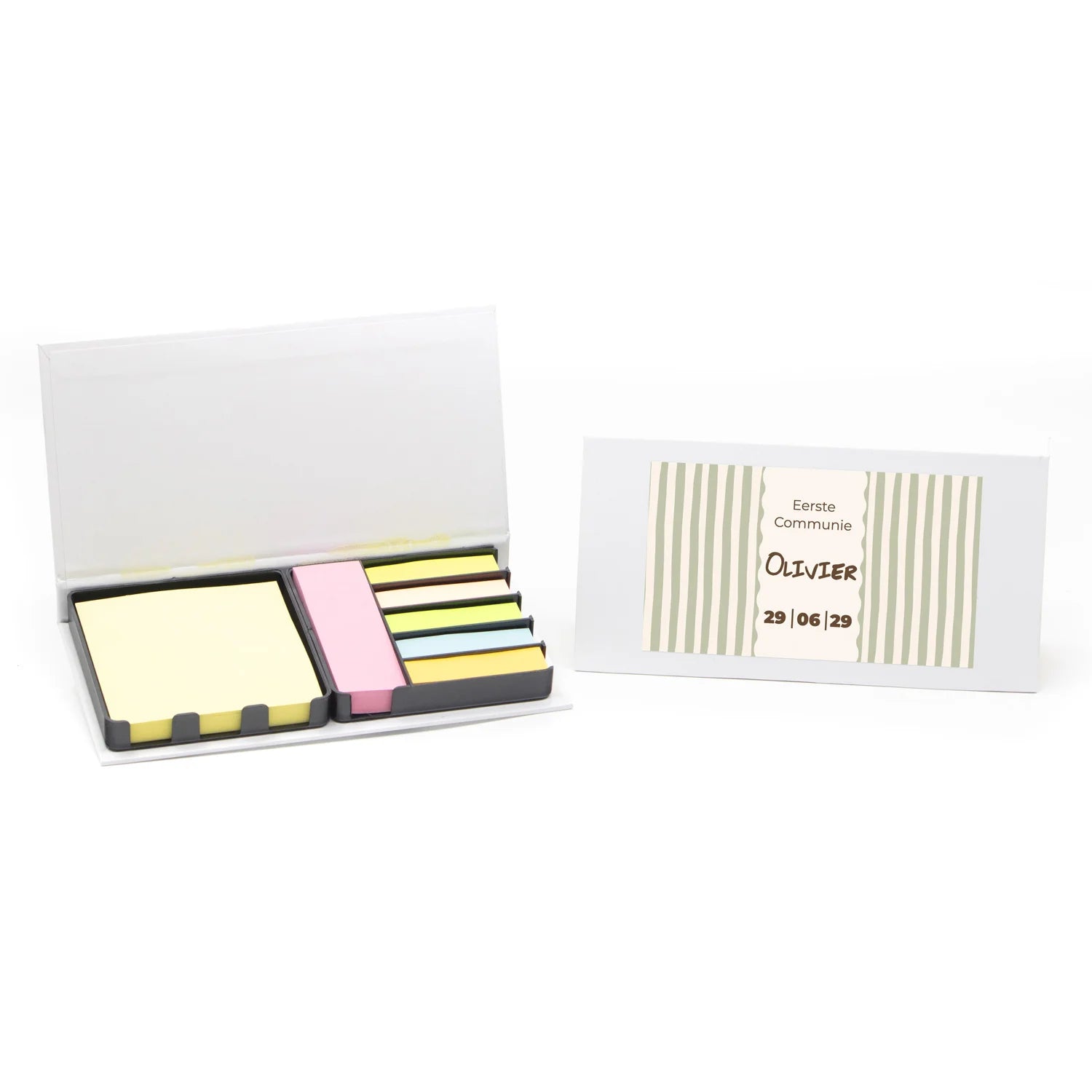 Memoblok met eigen etiket - Communie Jongens