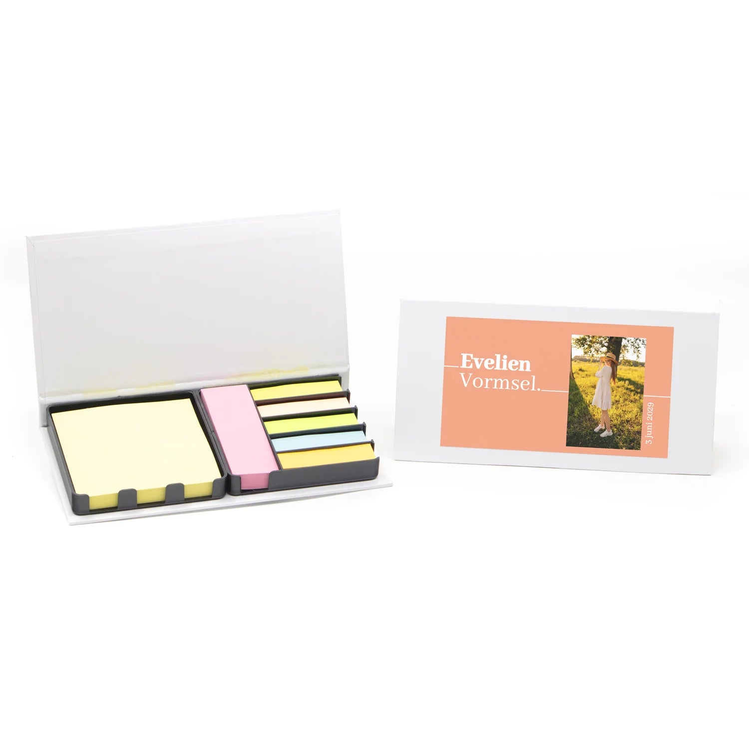 Memoblok met eigen etiket - Communie Meisjes