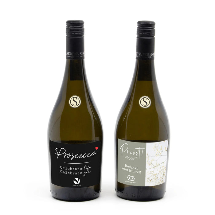 Fles Prosecco met persoonlijk etiket - Vrijwilliger