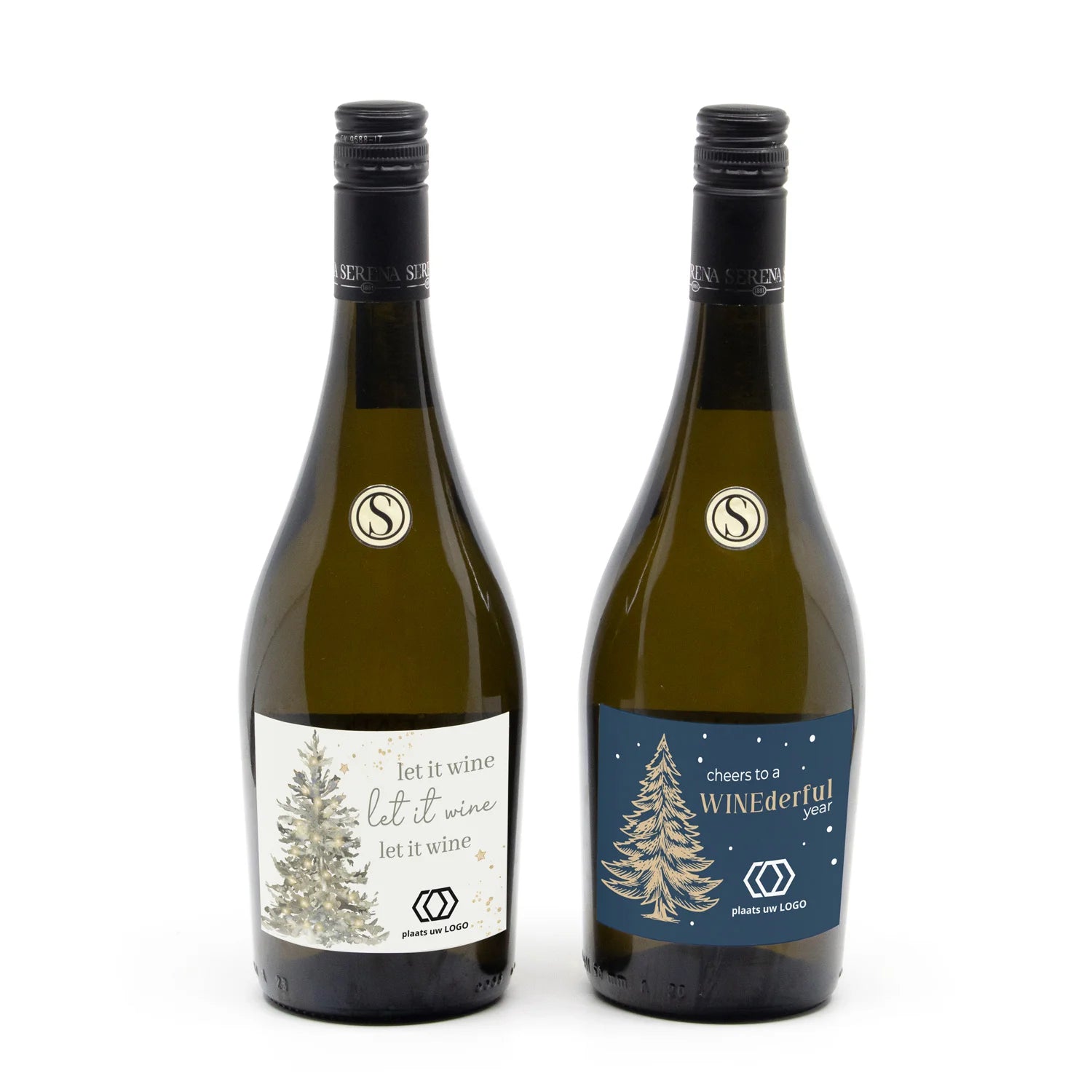 Fles Prosecco met eigen logo op etiket - Kerst - Bedankjes.nl