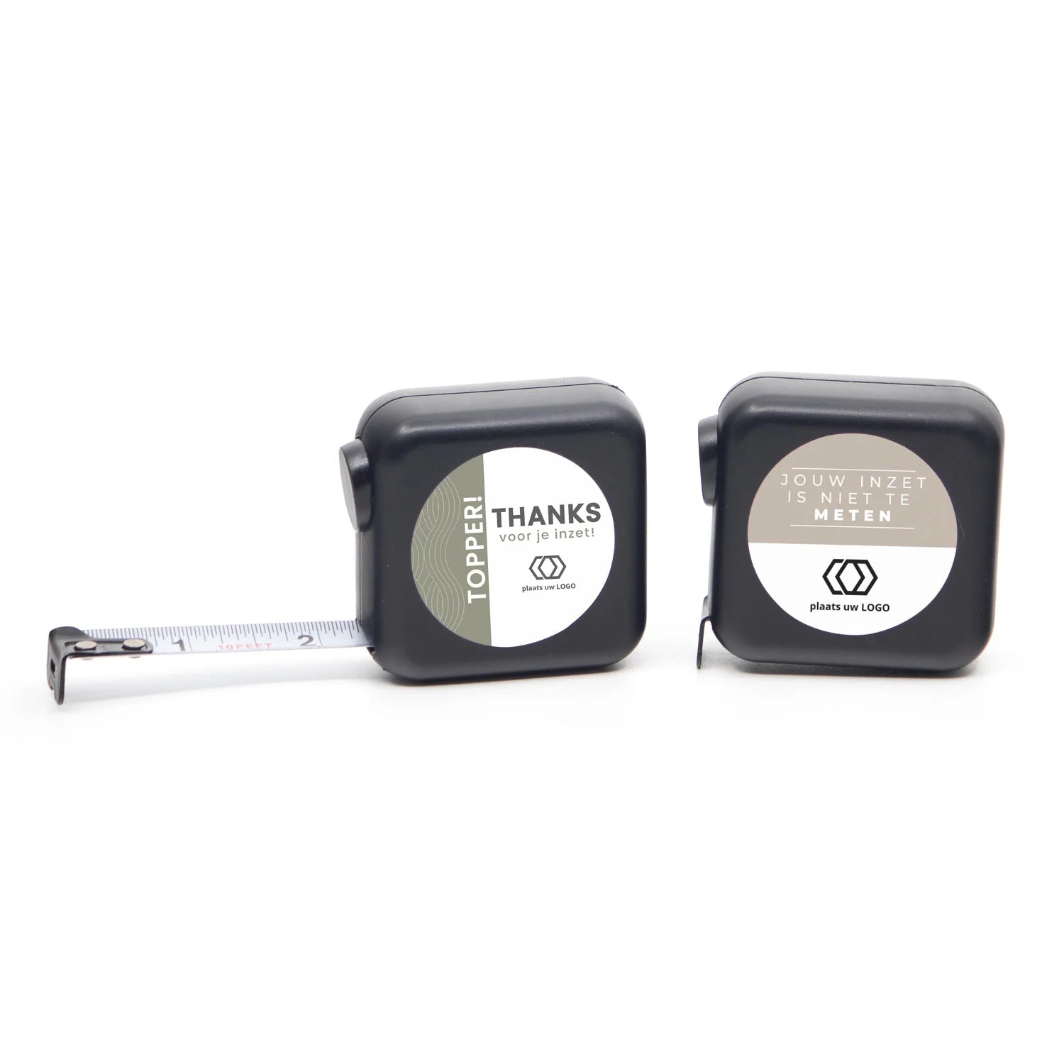 Vierkante rolmaat 3 meter met logo - Zakelijk - Bedankjes.nl