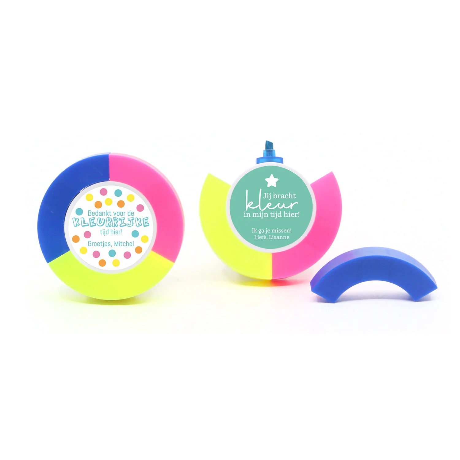 Highlighter rond met eigen etiket - Collega