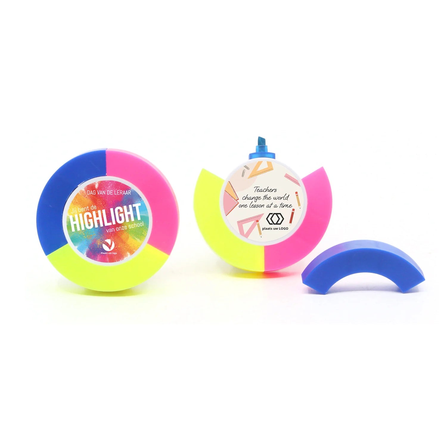 Highlighter rond met persoonlijk etiket - Leraar
