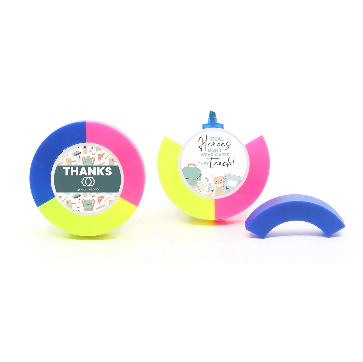 Highlighter rond met persoonlijk etiket - Leraar