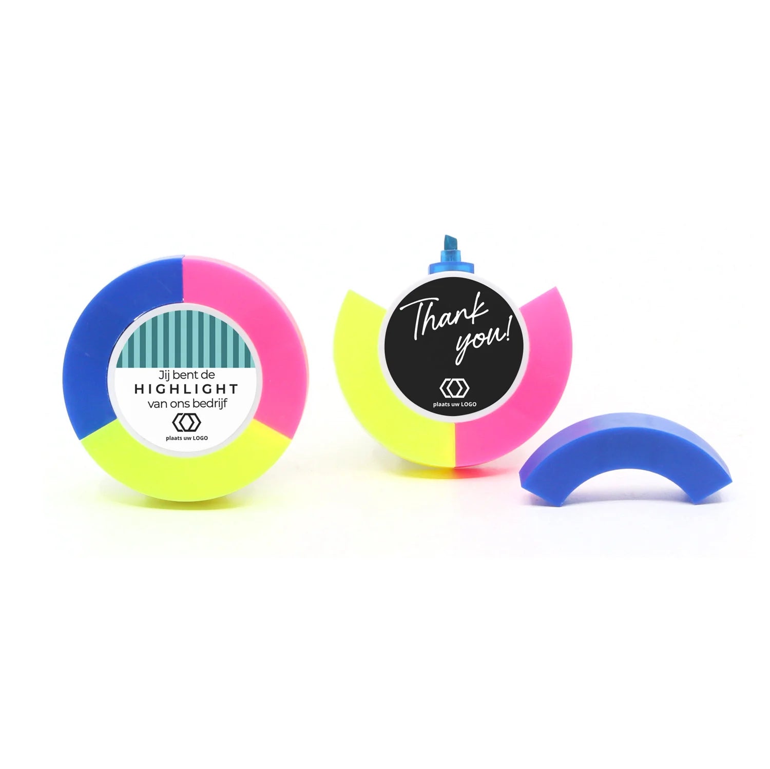Highlighter rond met eigen logo - Zakelijk