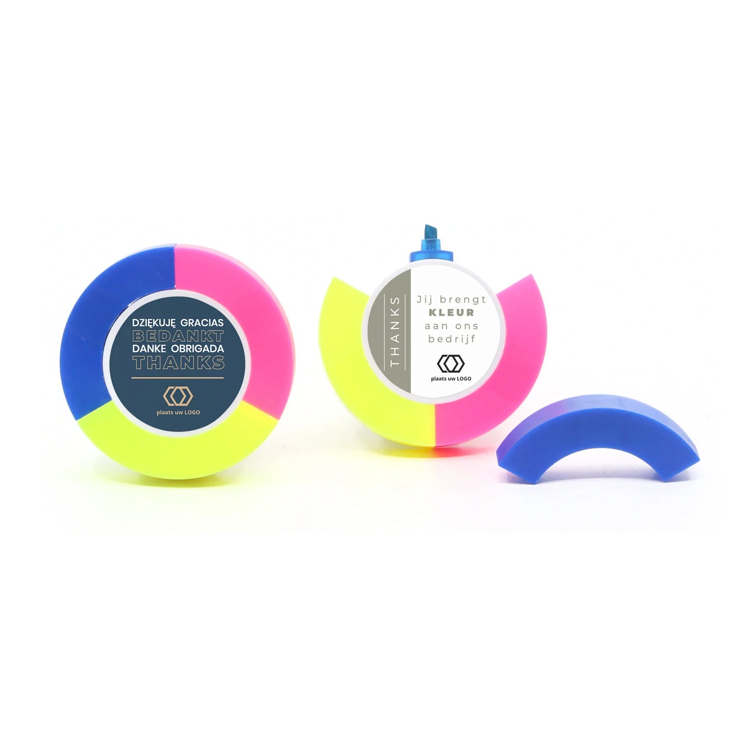 Highlighter rond met eigen logo - Zakelijk