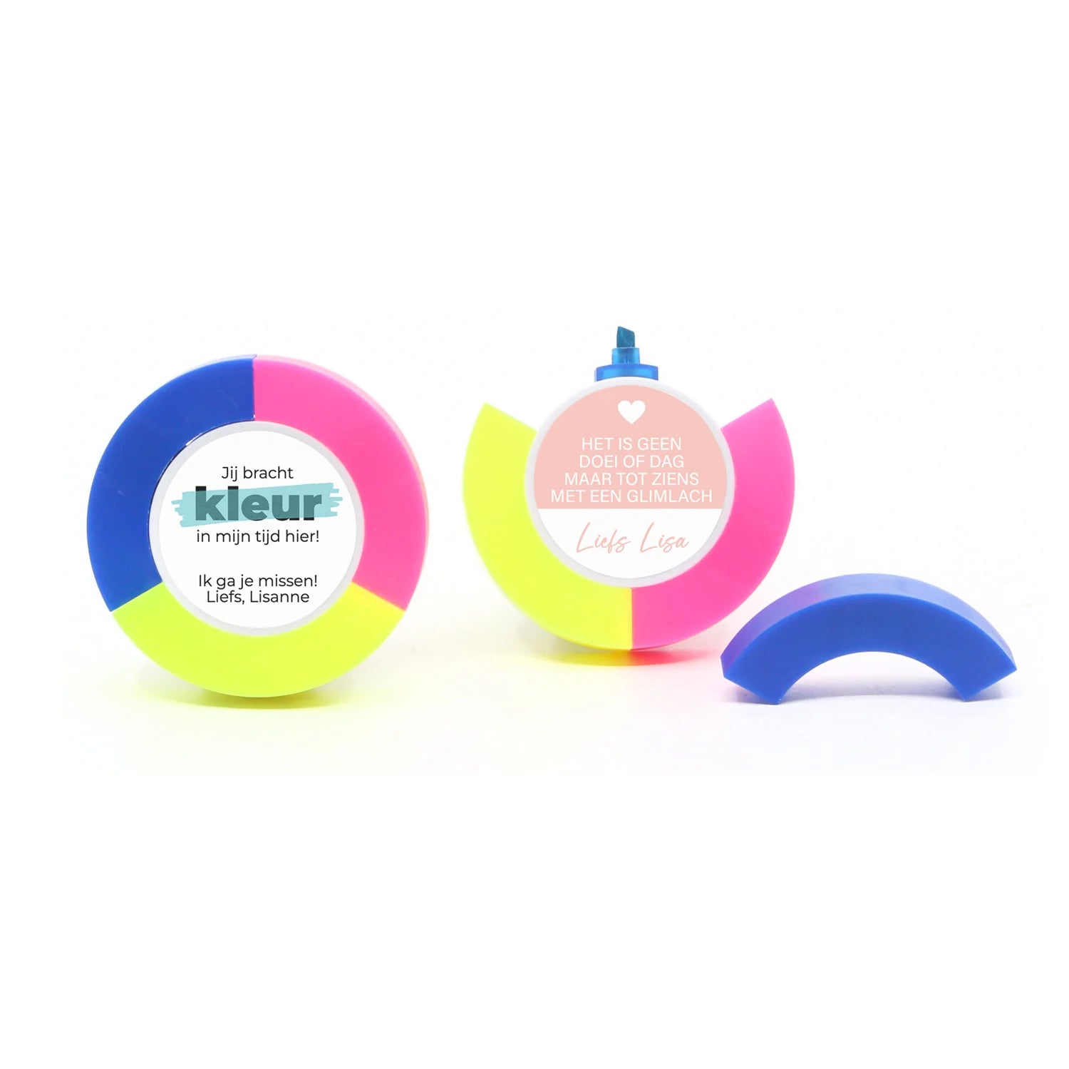 Highlighter rond met eigen etiket - Collega