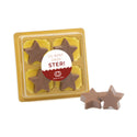 4 Chocolade sterren in blister me eigen tekst - Vrijwilliger - Bedankjes.nl