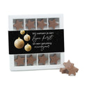 Geschenkdoos 16 chocolade sterren met logo - Kerst - Bedankjes.nl