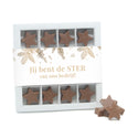 Geschenkdoos 16 chocolade sterren met logo - Kerst - Bedankjes.nl
