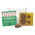 Doosje met chocolade kerststerren in blister 4 - Kerst - Bedankjes.nl