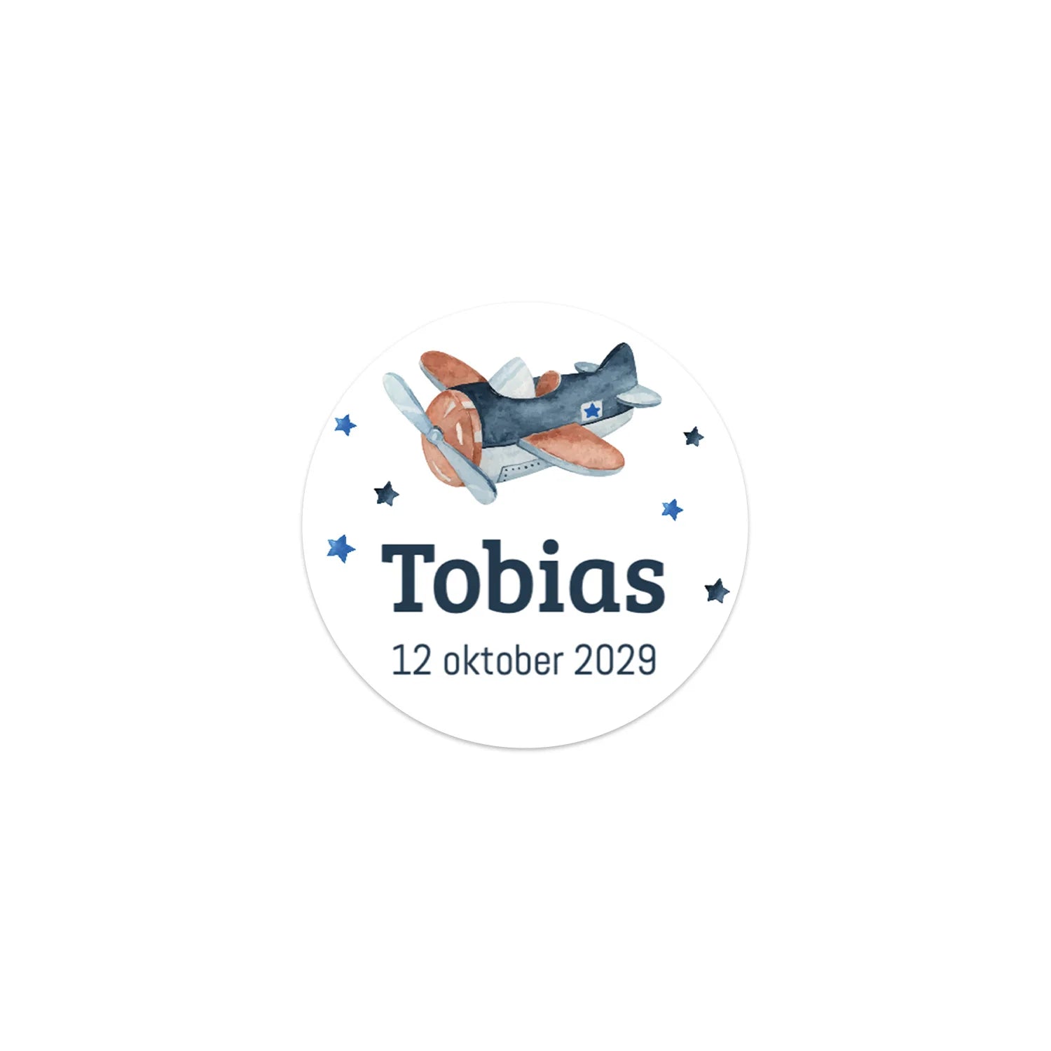 Stickers 30 stuks (3,5cm) - Geboorte jongens