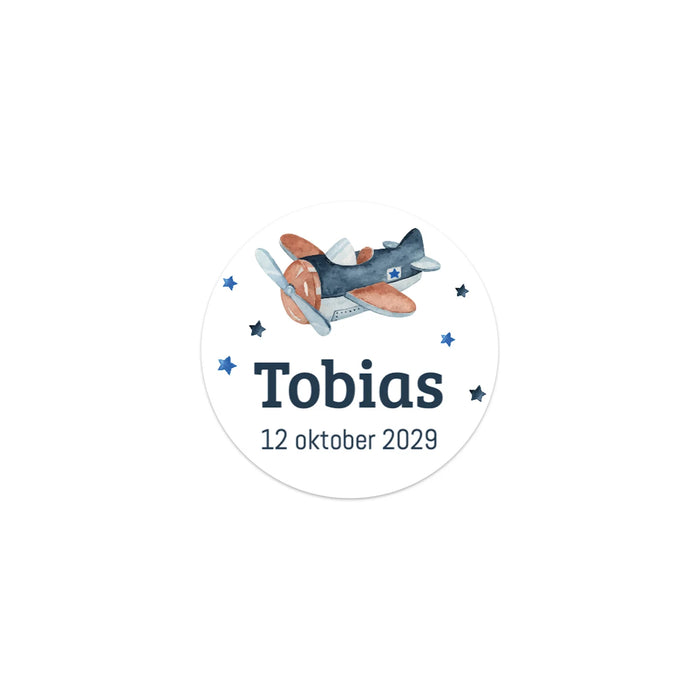 Stickers 30 stuks (3,5cm) - Geboorte jongens