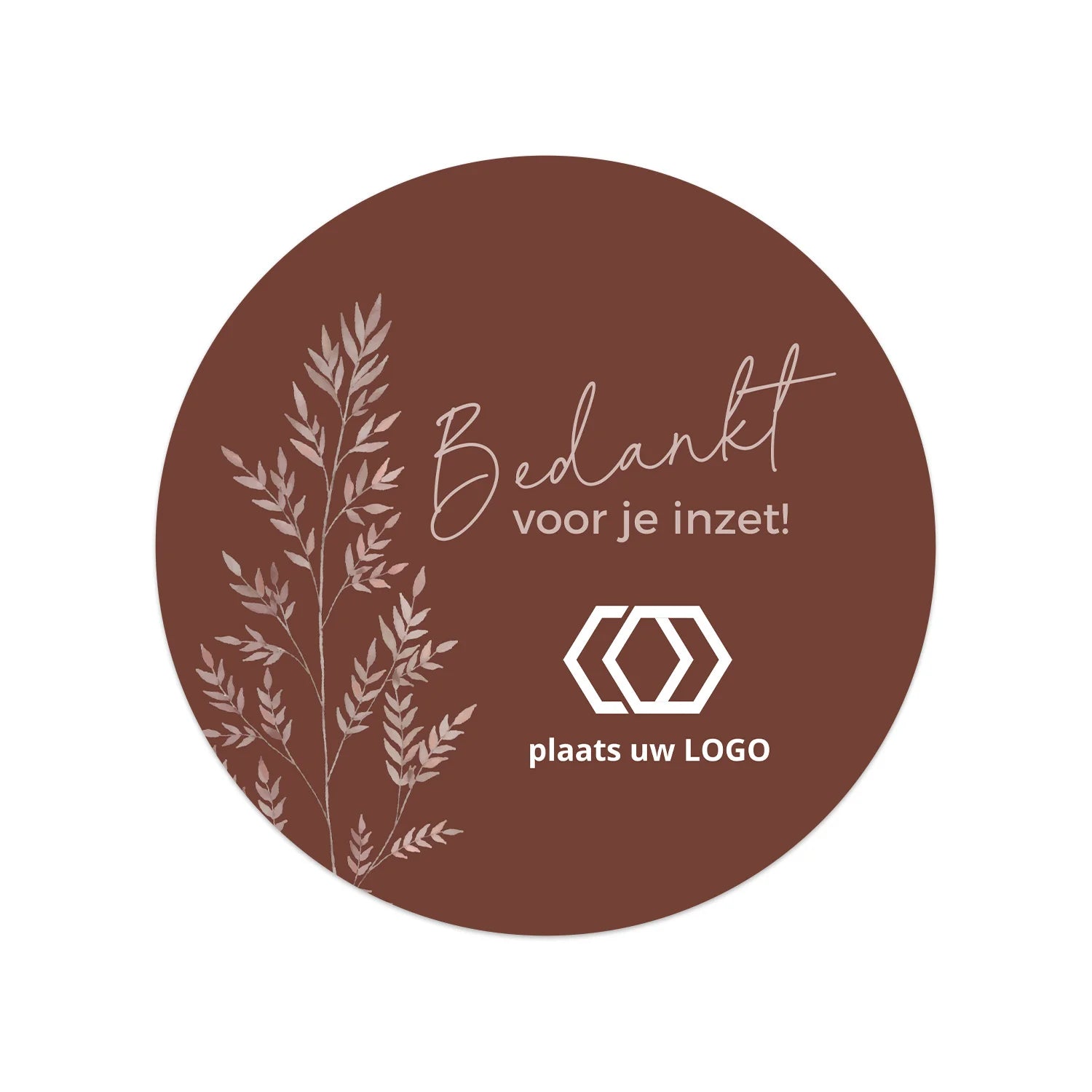 Persoonlijke stickers 24 stuks (4cm)- Zakelijk - Bedankjes.nl