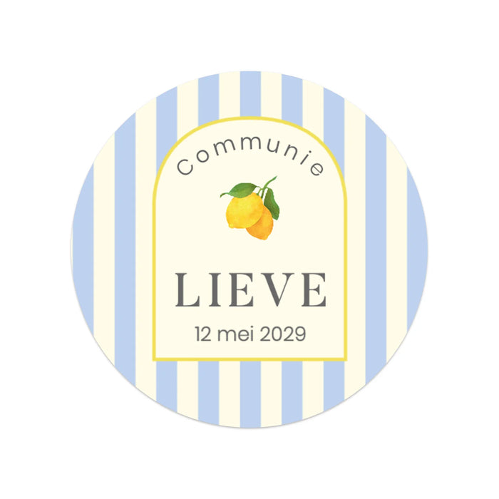 Stickers 18 stuks (5cm) - Communie meisjes