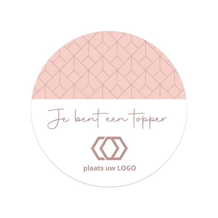 Persoonlijke stickers 18 stuks (5cm) - Zakelijk