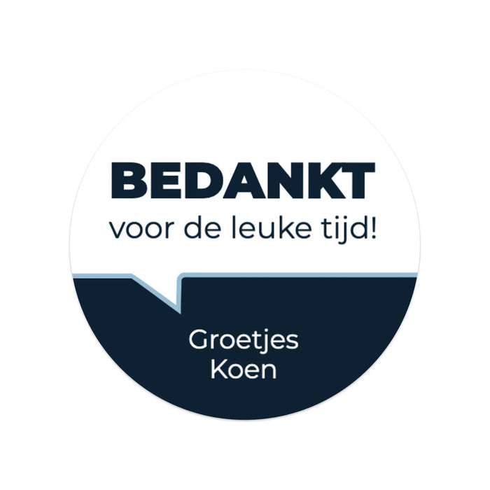 Persoonlijke stickers 18 stuks (5cm) - Collega