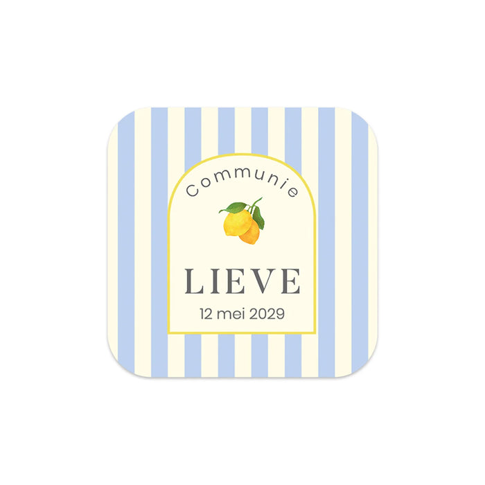 Sticker 15 stuks (5 x 5cm) - Communie meisjes