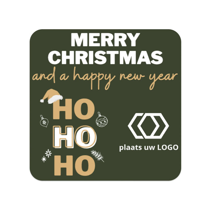 Persoonlijke vierkante stickers 15 stuks (5 x 5cm) - Kerst