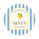Stickers 12 stuks (6,35cm) - Communie jongens
