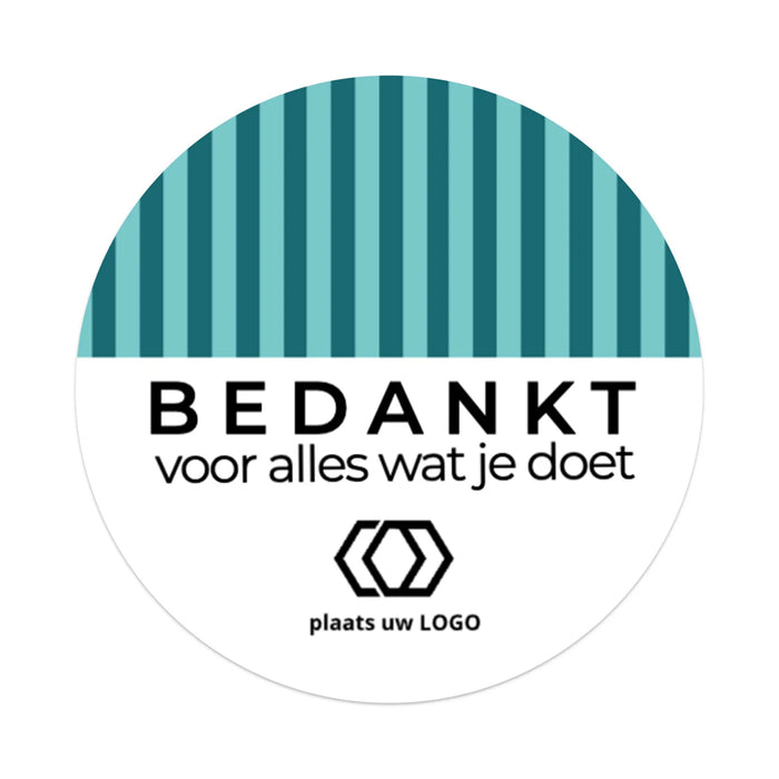 Persoonlijke stickers 12 stuks (6,35cm) - Zakelijk
