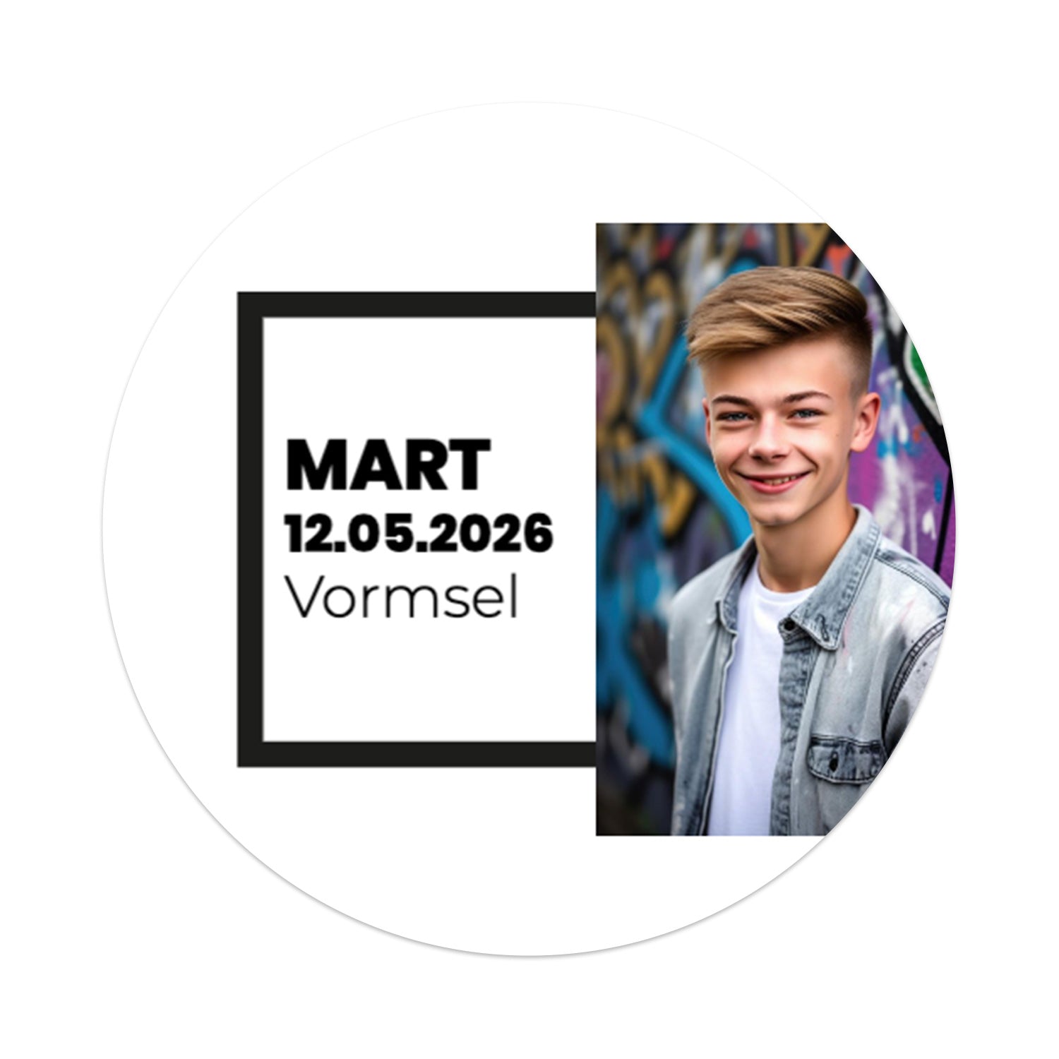 Stickers 12 stuks (6,35cm) - Communie jongens - Bedankjes.nl