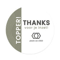 Persoonlijke stickers 12 stuks (6,35cm) - Zakelijk - Bedankjes.nl