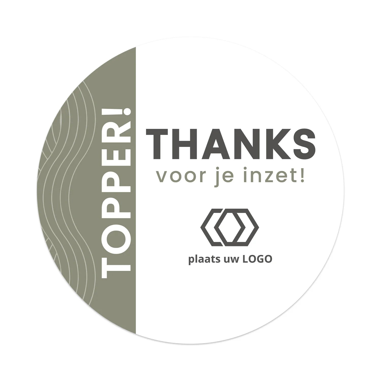 Persoonlijke stickers 12 stuks (6,35cm) - Zakelijk - Bedankjes.nl
