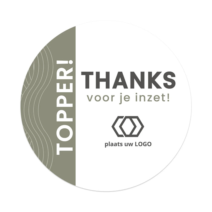 Persoonlijke stickers 12 stuks (6,35cm) - Zakelijk