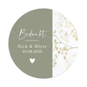 Persoonlijke stickers 12 stuks (6,35cm) - Trouwen - Bedankjes.nl