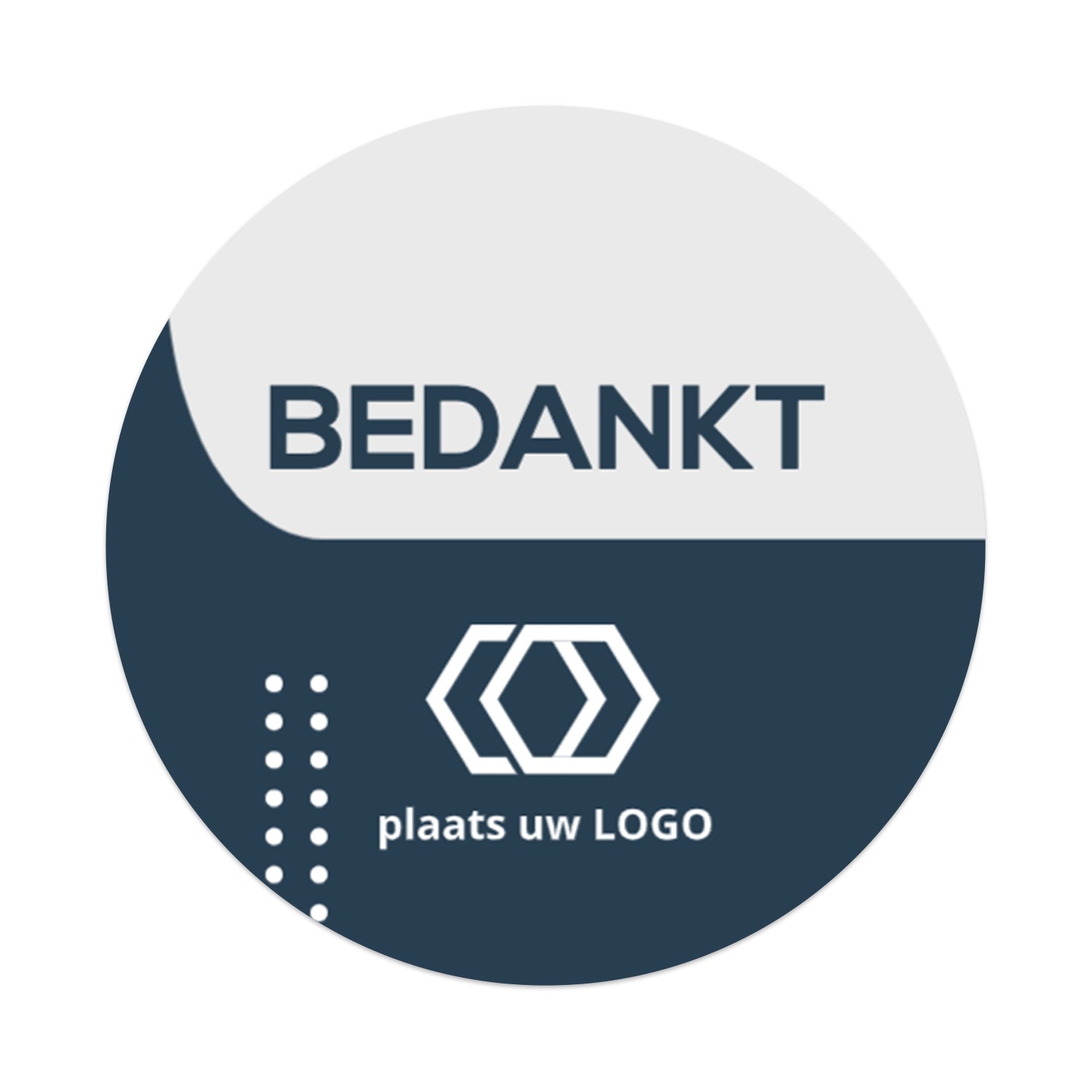 Persoonlijke stickers 12 stuks (6,35cm) - Zakelijk - Bedankjes.nl