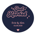 Persoonlijke stickers 6 stuks (64x57mm) - Trouwen