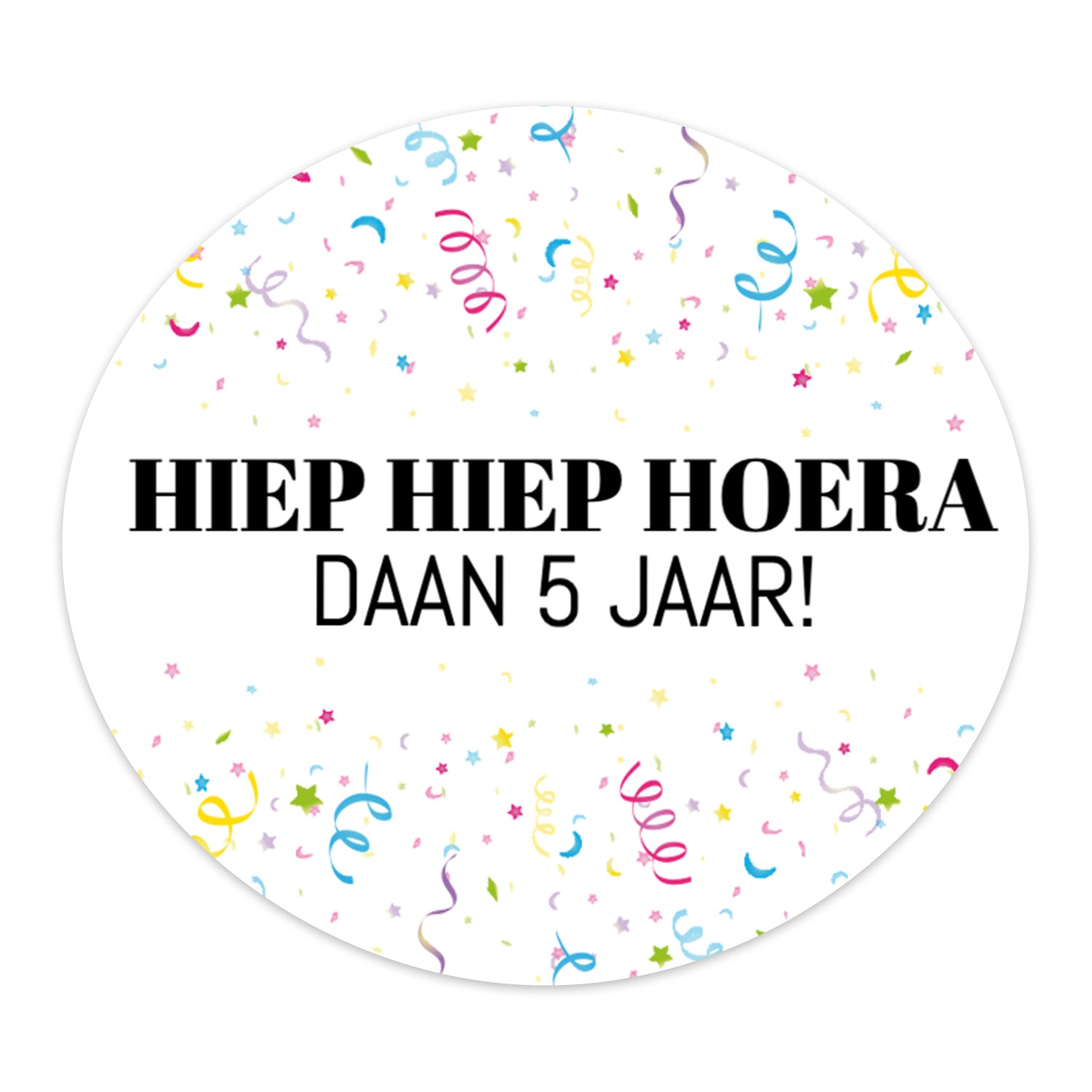 Persoonlijke stickers 6 stuks (6,4 x 5,7cm) - Verjaardag