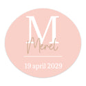 Stickers 6 stuks (64x57mm) - Geboorte meisjes
