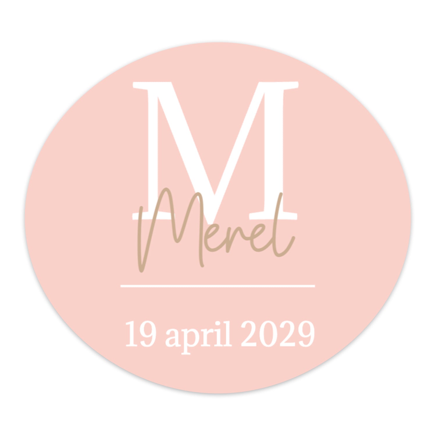 Stickers 6 stuks (64x57mm) - Geboorte meisjes
