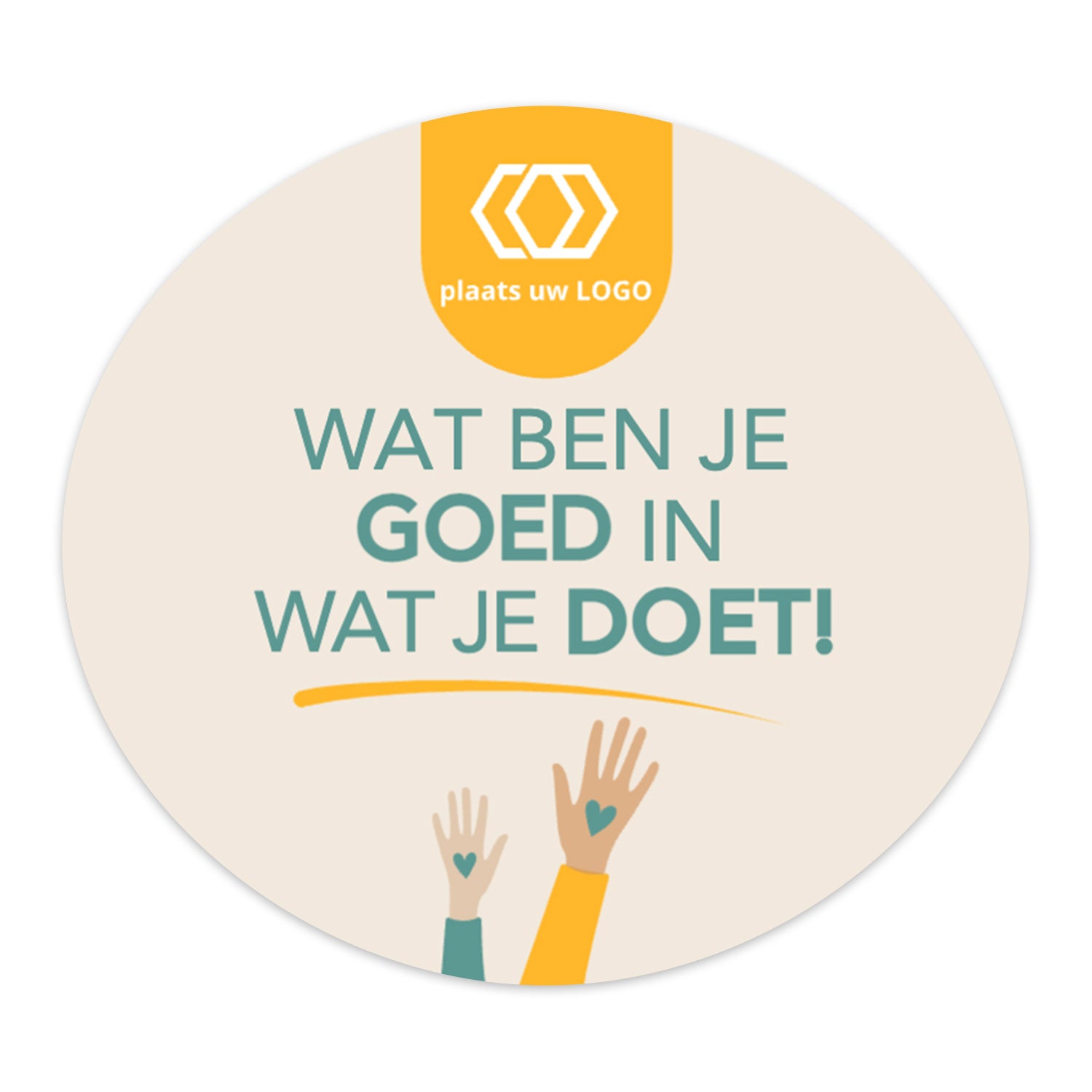 Persoonlijke stickers 6 stuks (64x57mm) - Zakelijk