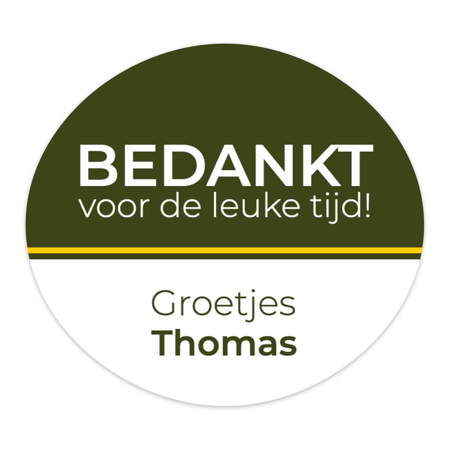 Persoonlijke stickers 6 stuks (6,4 x 5,7cm) - Collega