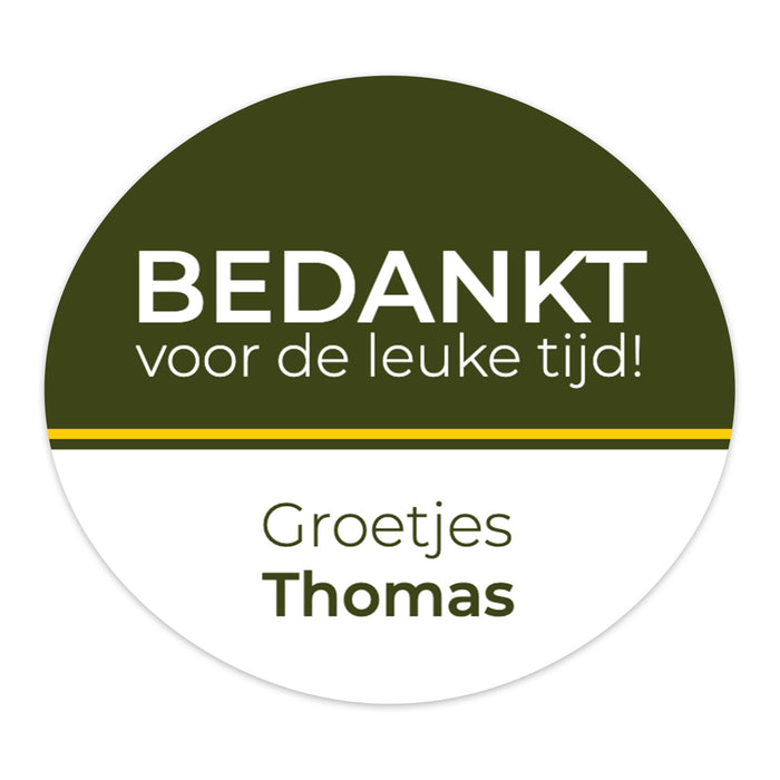 Persoonlijke stickers 6 stuks (6,4 x 5,7cm) - Collega