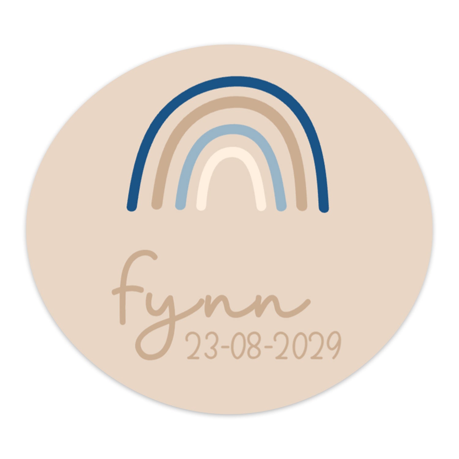Stickers 6 stuks (64x57mm) - Geboorte jongens