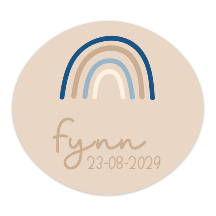 Stickers 6 stuks (64x57mm) - Geboorte jongens