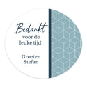Persoonlijke stickers 6 stuks (64x57mm) - Bedankt