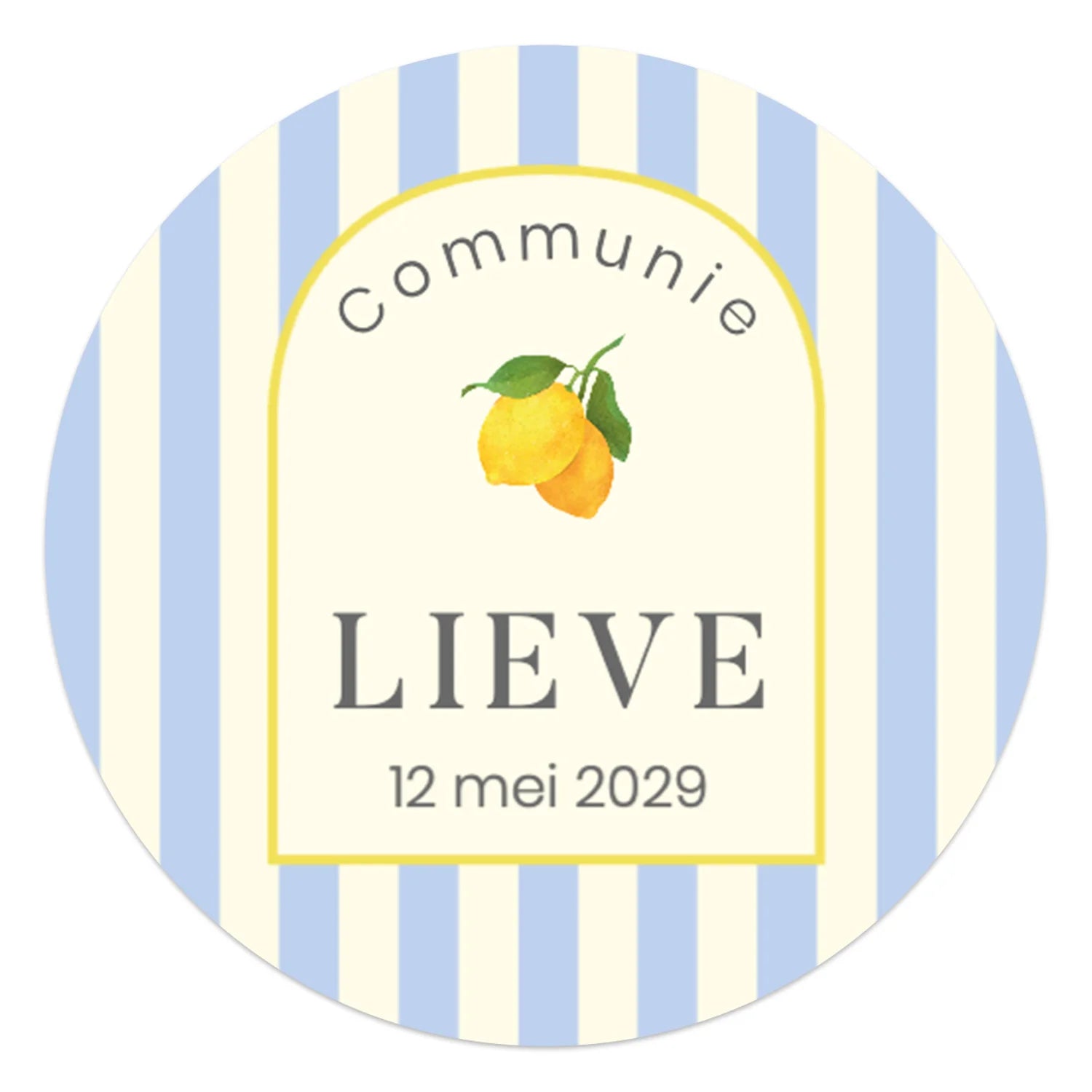 Stickers 6 stuks (7,5cm) - Communie meisjes