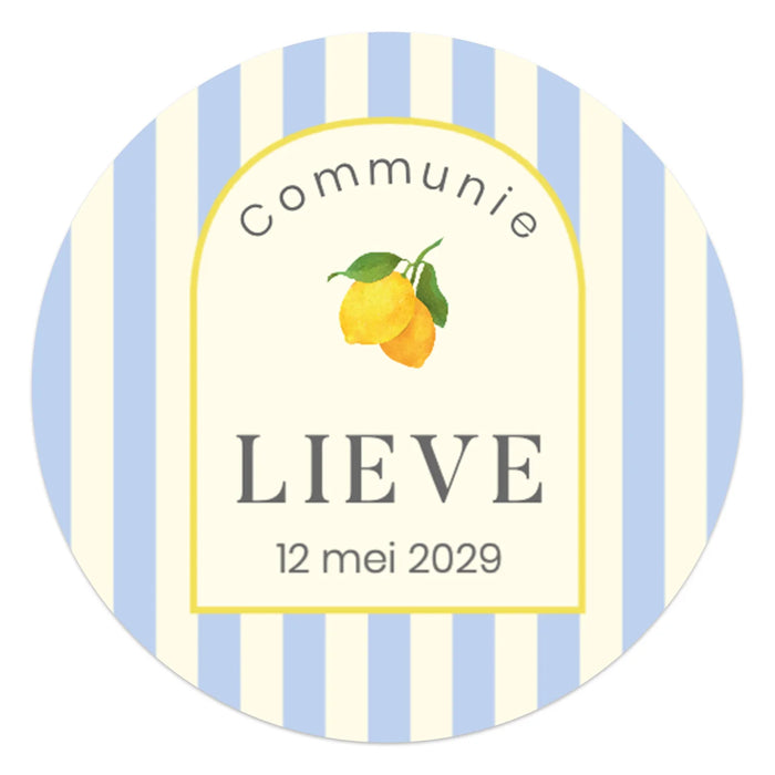 Stickers 6 stuks (7,5cm) - Communie meisjes