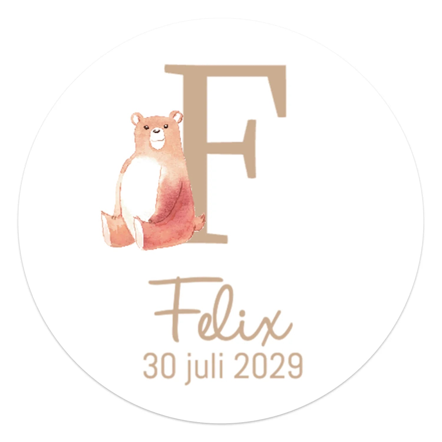 Stickers 6 stuks (7,5cm) - Geboorte jongens