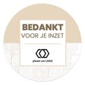 Persoonlijke stickers 6 stuks (7,5cm) - Zakelijk
