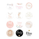 Stickers 30 stuks (3,5cm) - Geboorte meisjes