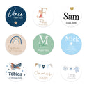 Stickers 24 stuks (4cm) - Geboorte jongens