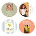 Stickers 6 stuks (6,4 x 5,7 cm) - Communie meisjes