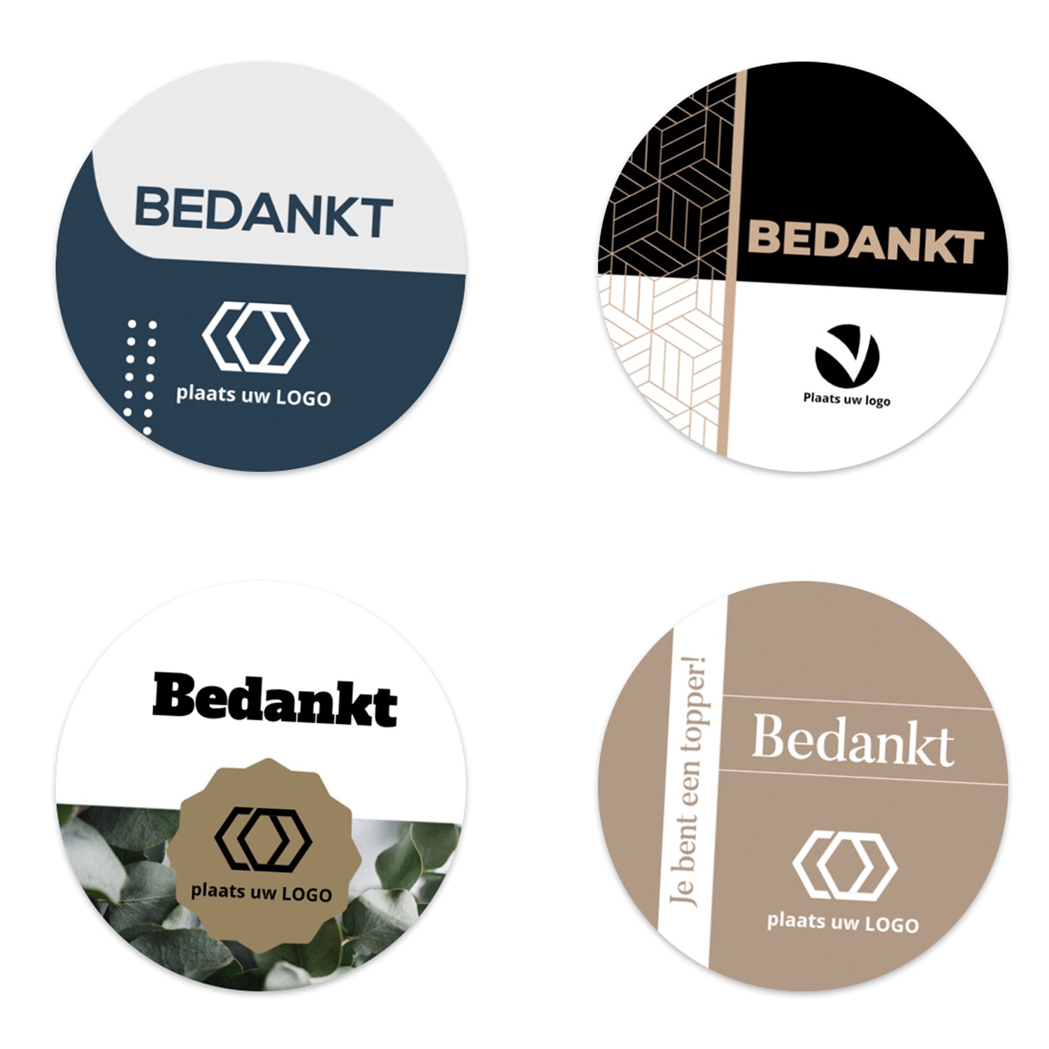 Persoonlijke stickers 6 stuks (7,5cm) - Zakelijk - Bedankjes.nl